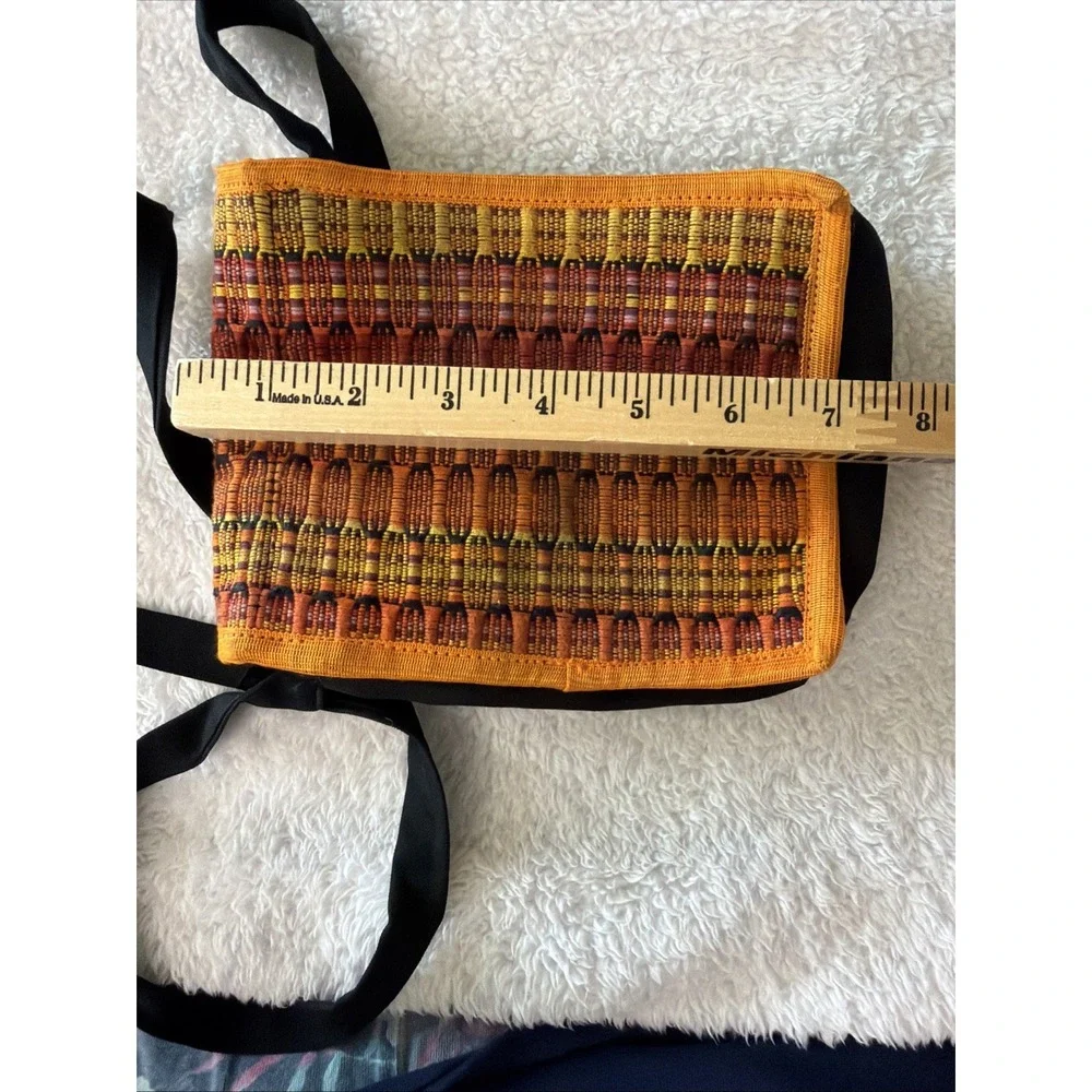 Colorful Woven Crossbody Bag Boho Festival Travel Purse Multi Pocket Bohemian